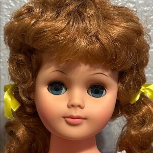 Vintage 1970 Uneeda Doll 19” Tall Red Hair Blue Eyes